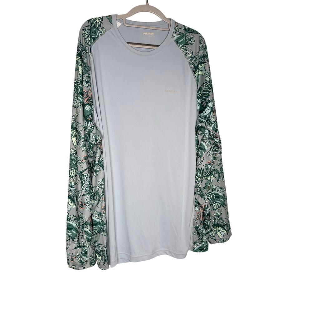Simms SolarFlex Long Sleeve Crewneck Shirt‎ tropical print
